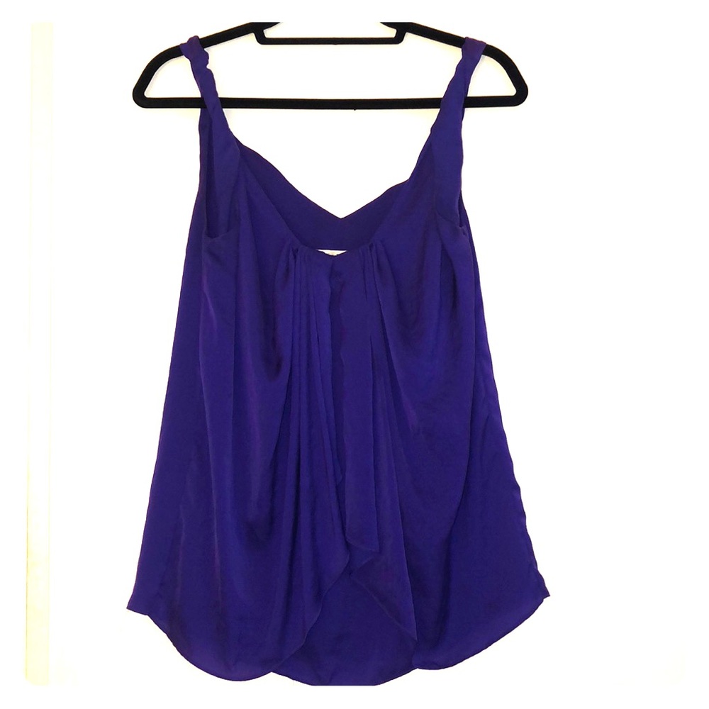 Diane von Furstenberg Purple Flowy Blouse